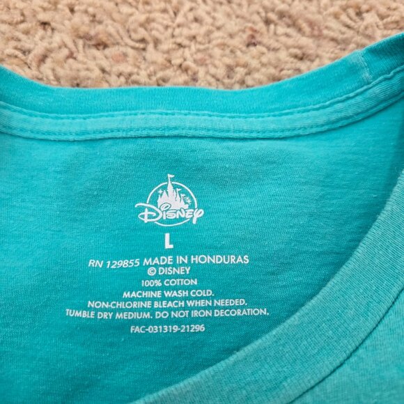 Walt Disney World Aqua Blue T-Shirt Adult Size Large - Picture 3 of 6